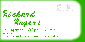 richard mageri business card